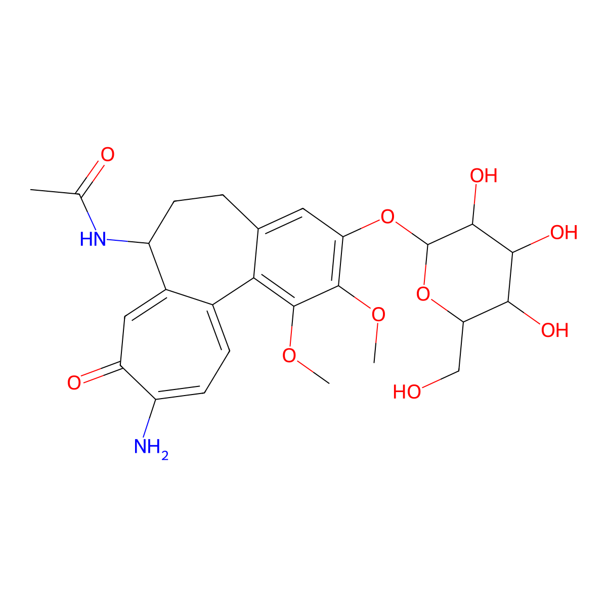 Colchicosamide molecular structure, CAS 38838-23-2