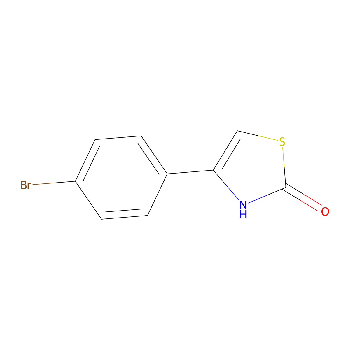 4-(4-Bromophenyl)-2-hydroxythiazole molecular structure, CAS 3884-34-2