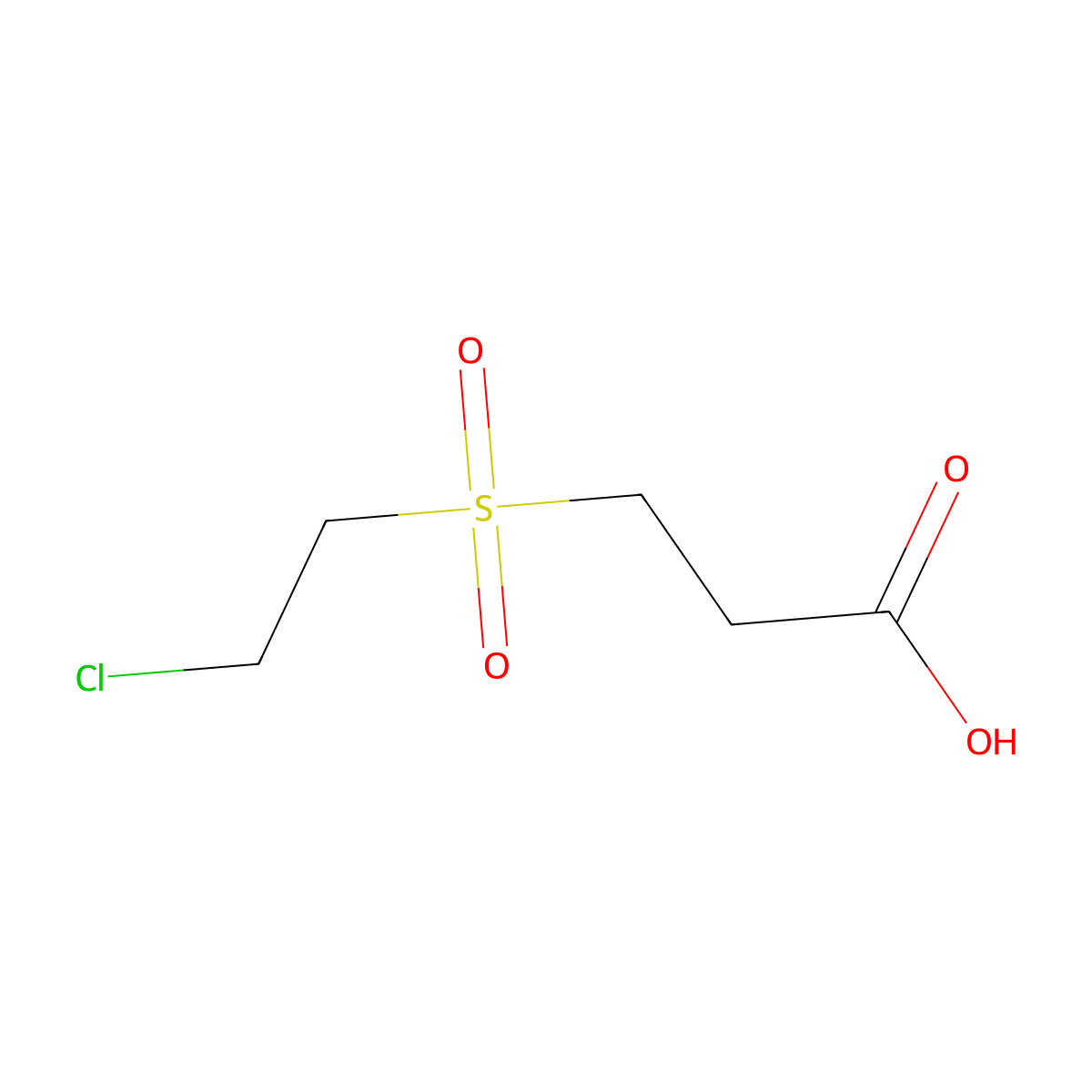 3-(2-Chloroethanesulfonyl)propanoic acid molecular structure, CAS 3884-76-2