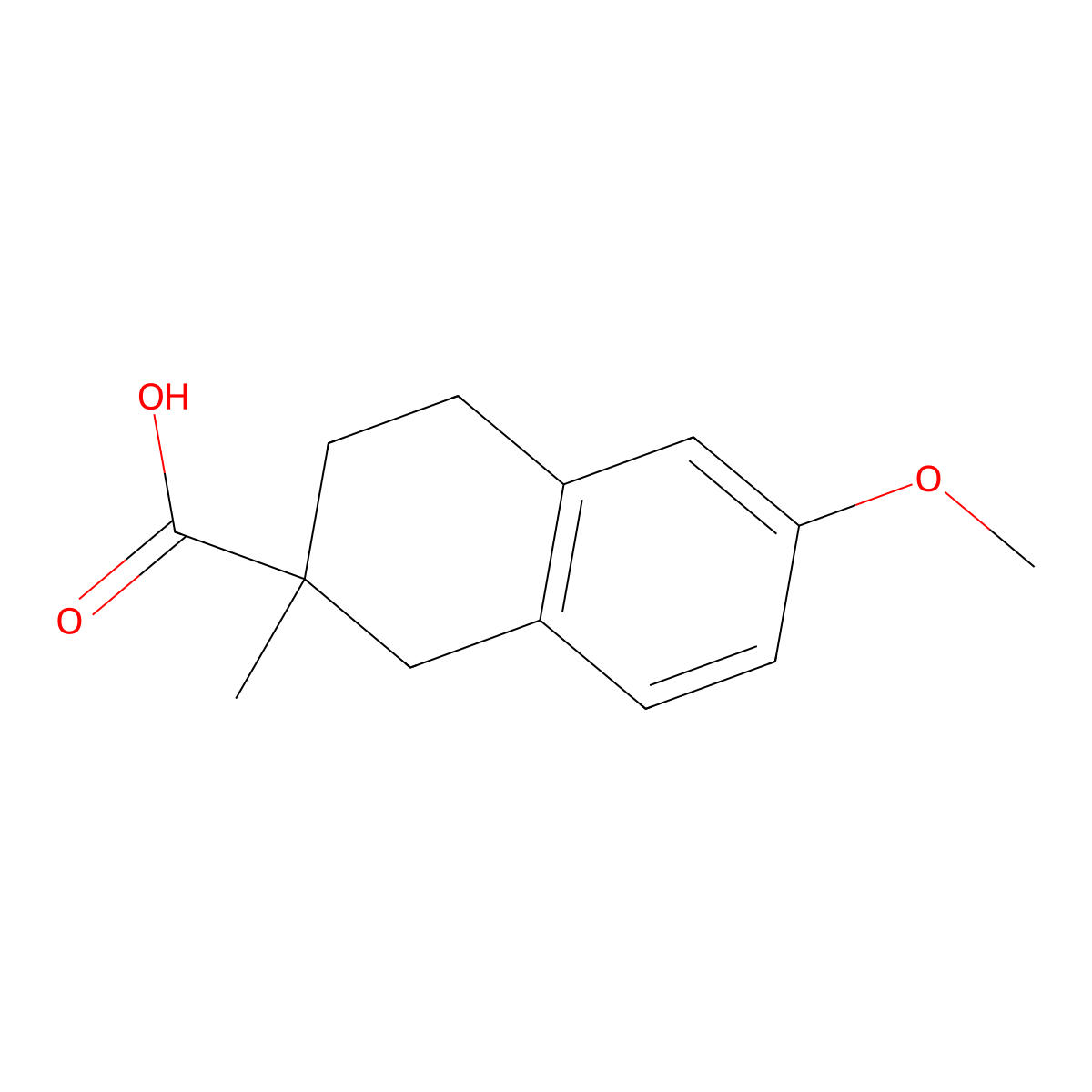 6-Methoxy-2-methyl-1,2,3,4-tetrahydronaphthalene-2-carboxylic acid molecular structure, CAS 38840-93-6