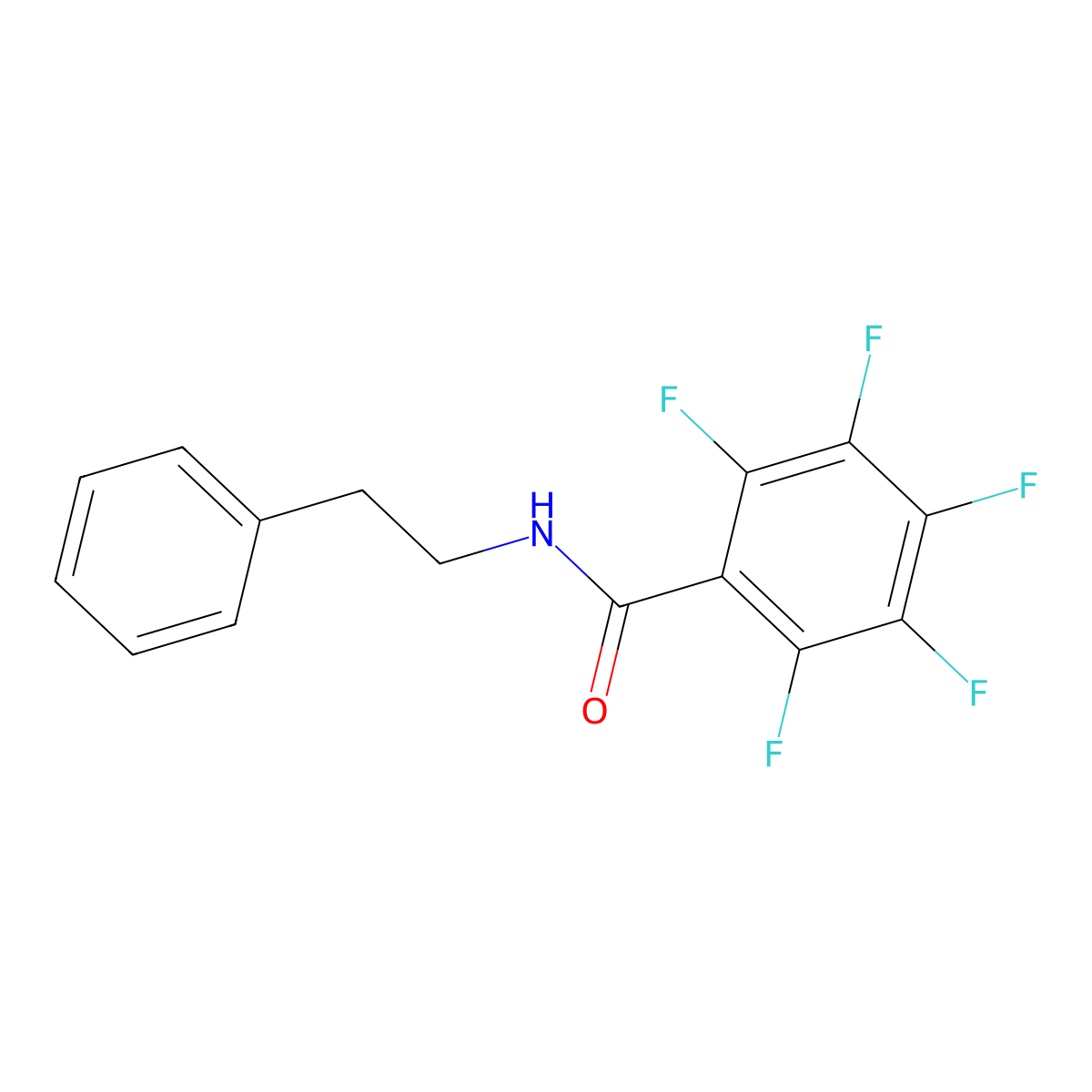 pentafluorobenzoyl-N-phenylethylamine molecular structure, CAS 38842-14-7