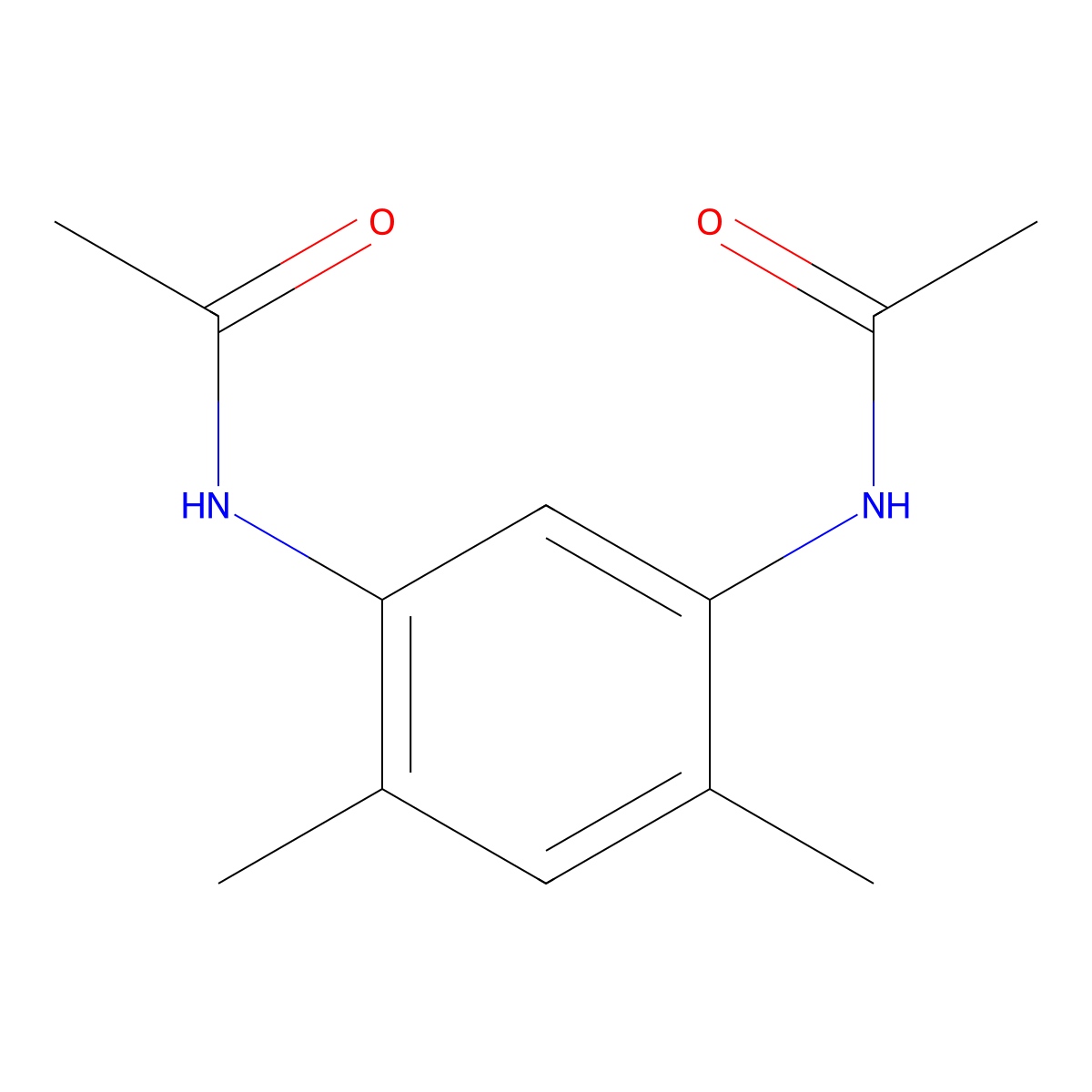 N-(5-acetamido-2,4-dimethylphenyl)acetamide molecular structure, CAS 38847-61-9