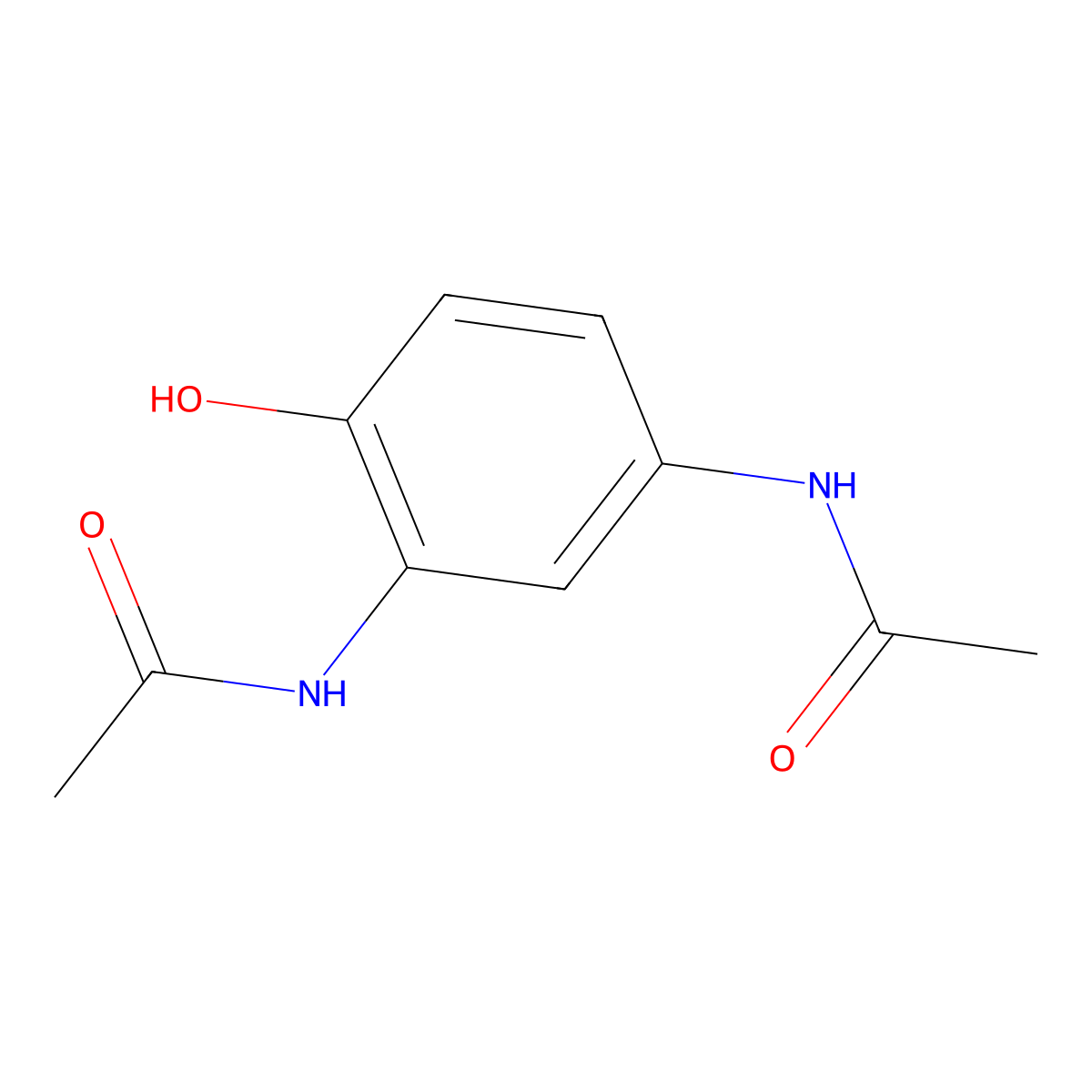 Acetamide, N,N'-(4-hydroxy-1,3-phenylene)bis- molecular structure, CAS 38847-62-0
