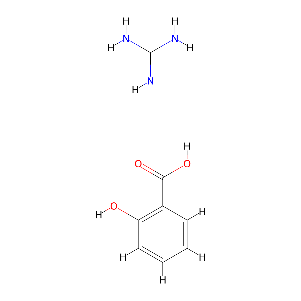 Guanidine salicylate molecular structure, CAS 38848-01-0