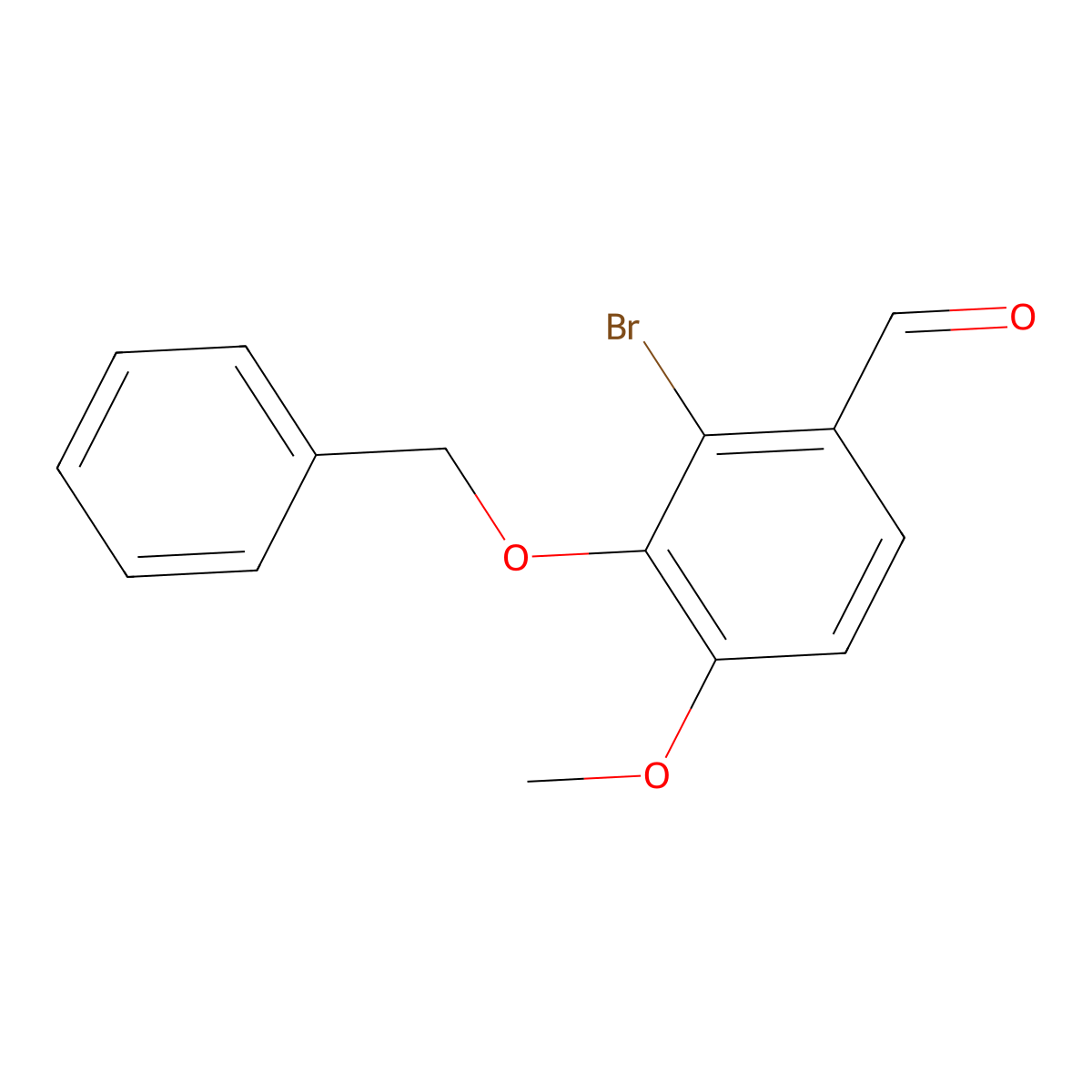 3-(Benzyloxy)-2-bromo-4-methoxybenzaldehyde molecular structure, CAS 38849-38-6