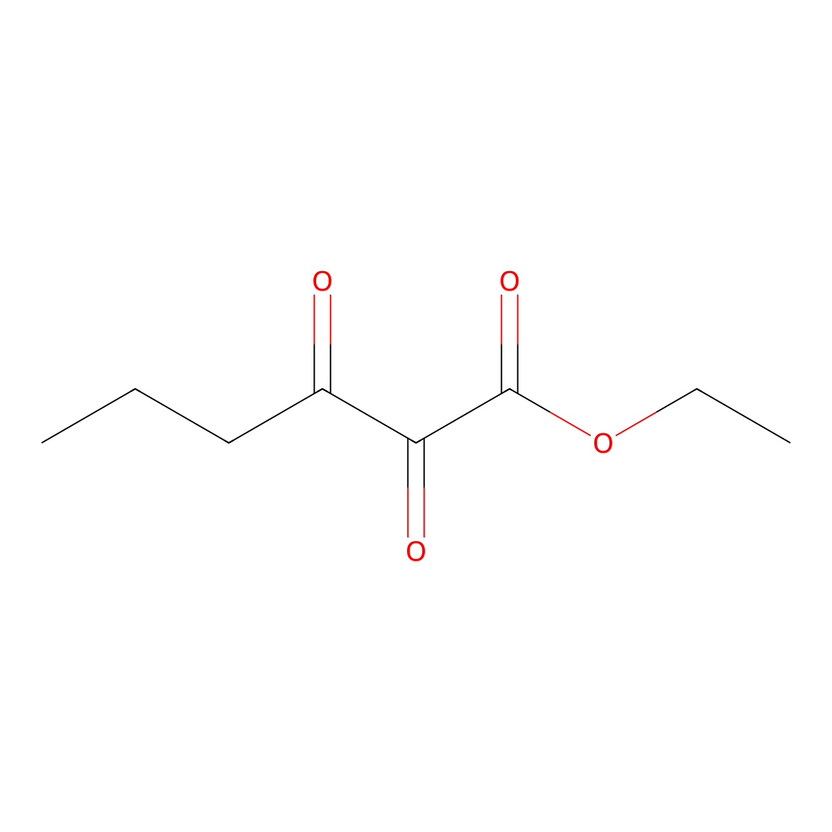 Ethyl 2,3-dioxohexanoate molecular structure, CAS 3885-41-4