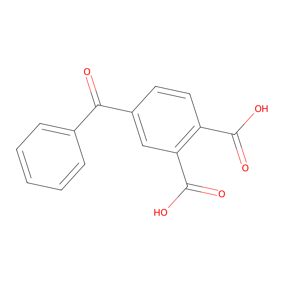 4-Benzoylphthalic acid molecular structure, CAS 3885-88-9