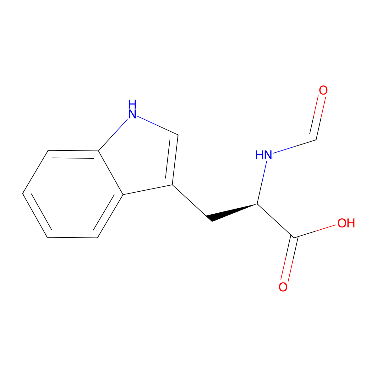 Formyl-d-tryptophan molecular structure, CAS 38854-43-2