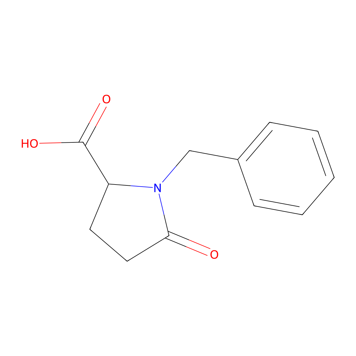 (R)-1-Benzyl-5-carboxy-2-pyrrolidinone molecular structure, CAS 38854-94-3