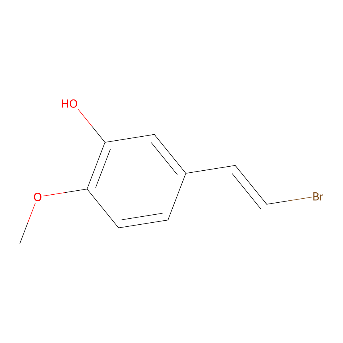 (Z)-5-(2'-bromoethenyl)-2-methoxyphenol molecular structure, CAS 388566-84-5