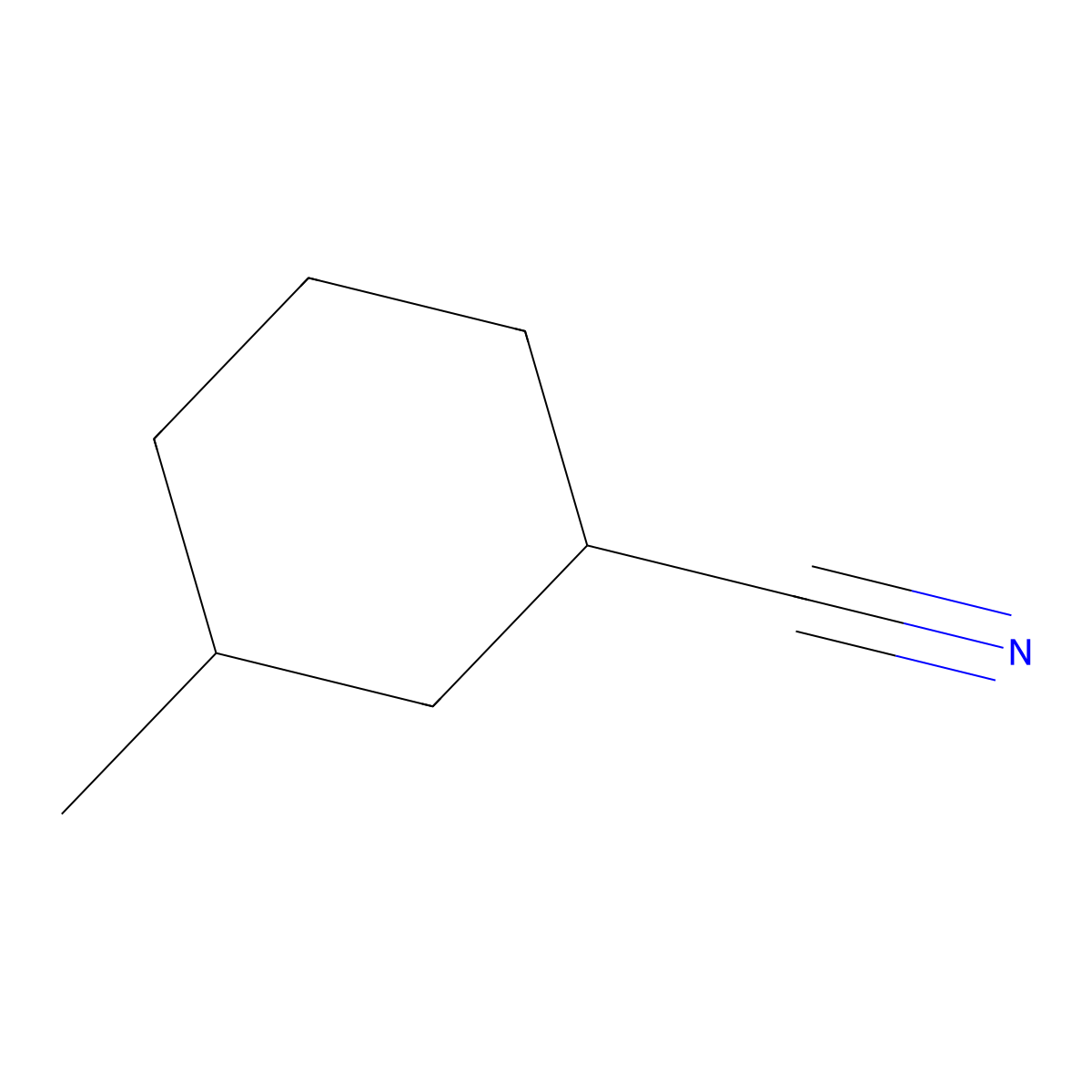 3-Methylcyclohexane-1-carbonitrile molecular structure, CAS 38857-62-4