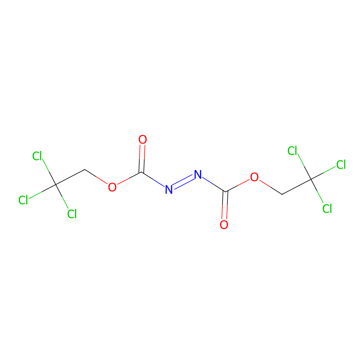 Bis(2,2,2-trichloroethyl) Azodicarboxylate molecular structure, CAS 38857-88-4