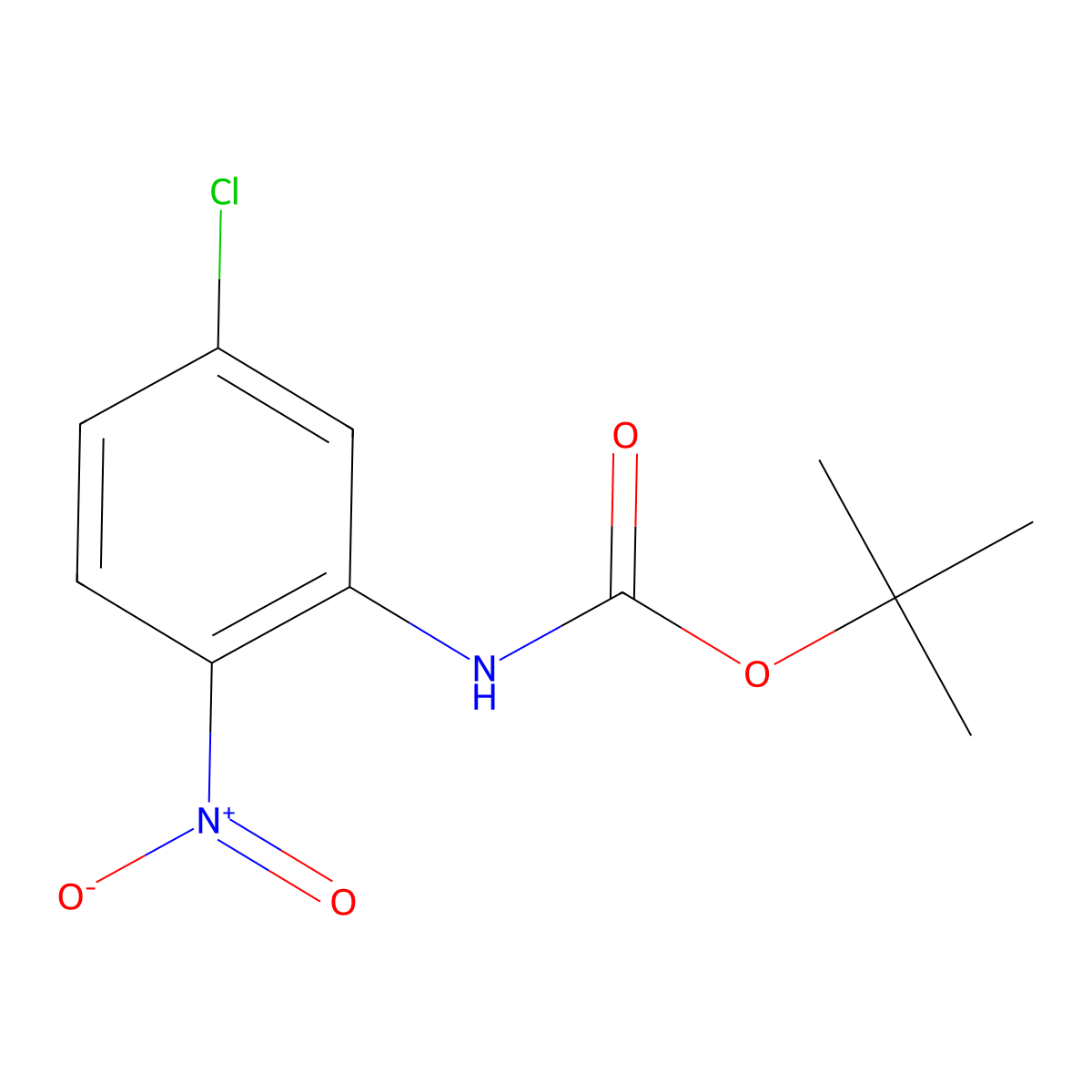 tert-Butyl (5-chloro-2-nitrophenyl)carbamate molecular structure, CAS 388571-30-0