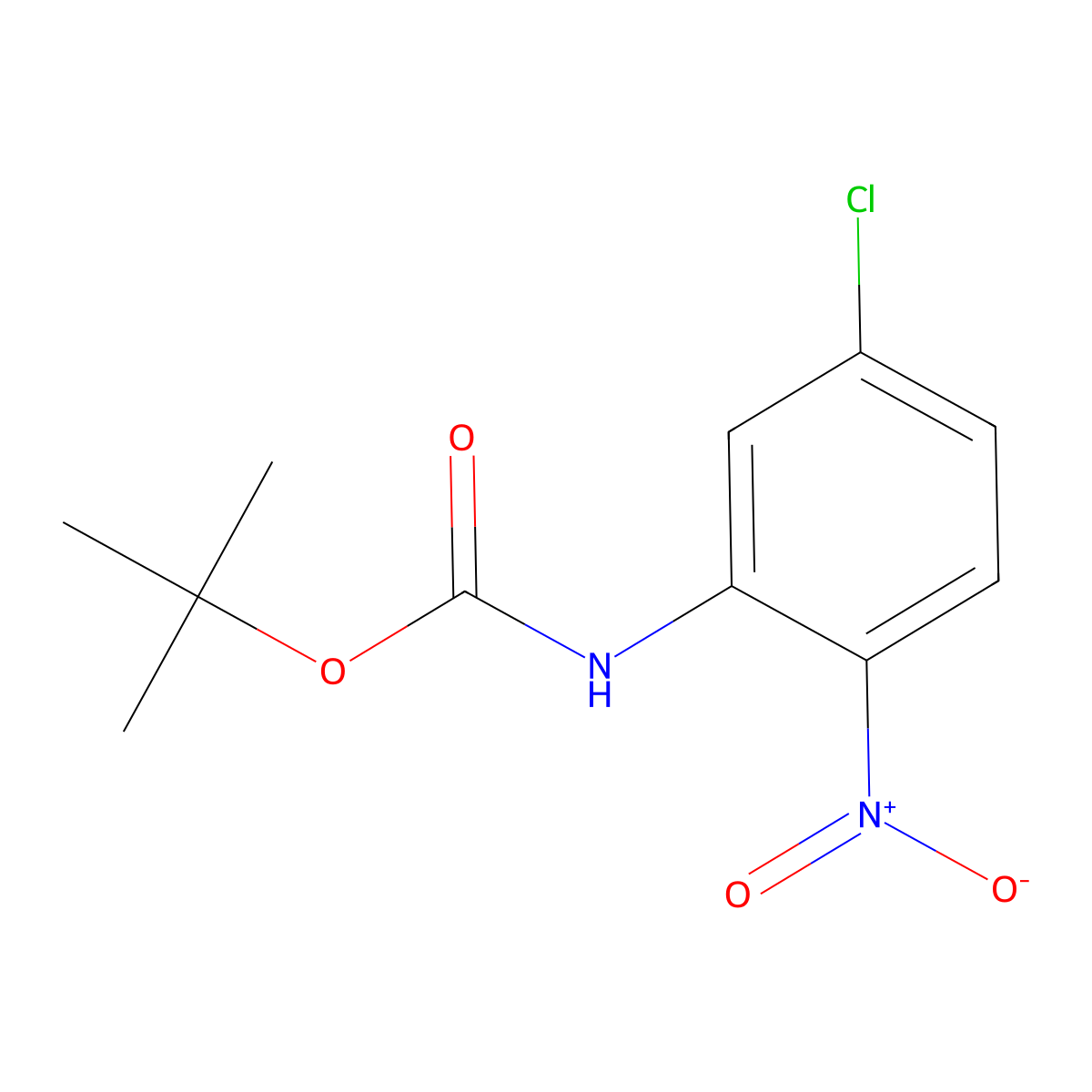 tert-Butyl (5-chloro-2-nitrophenyl)carbamate molecular structure, CAS 388571-30-0