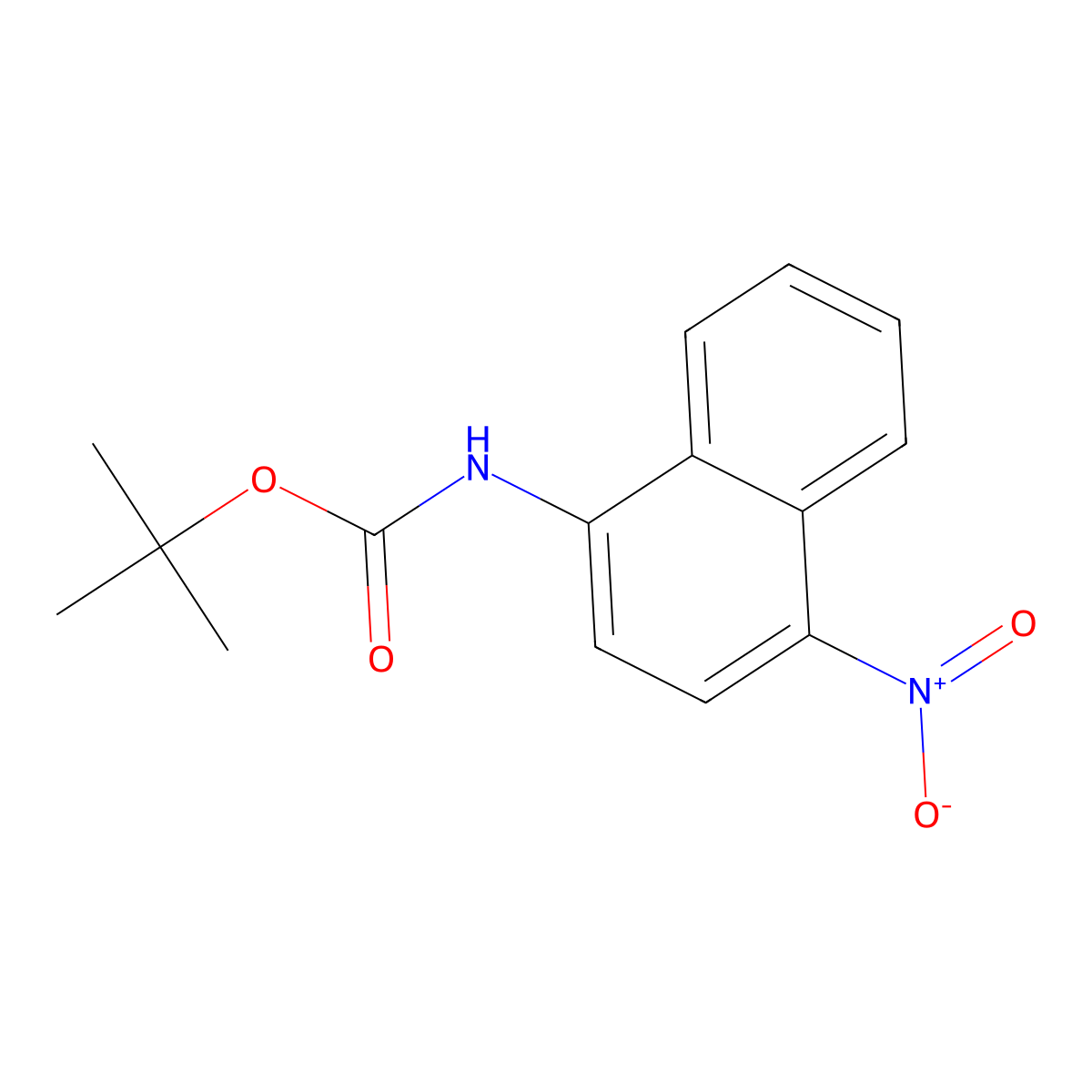 tert-butyl N-(4-nitronaphthalen-1-yl)carbamate molecular structure, CAS 388571-32-2