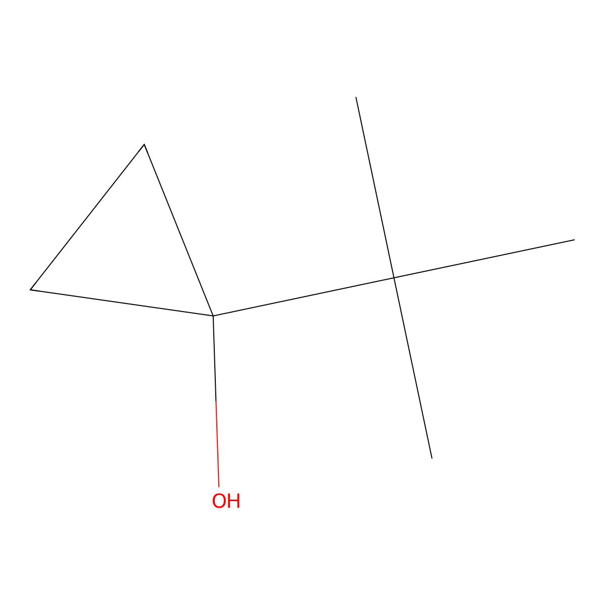 1-Tert-butylcyclopropan-1-ol molecular structure, CAS 38858-79-6