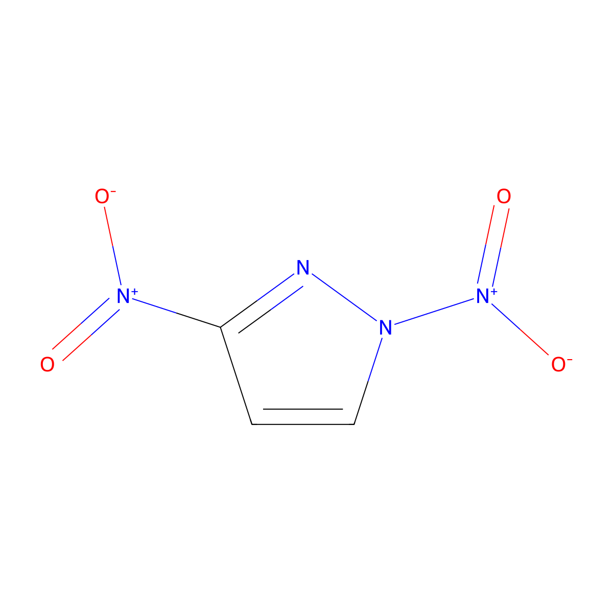 1,3-Dinitro-1H-pyrazole molecular structure, CAS 38858-81-0