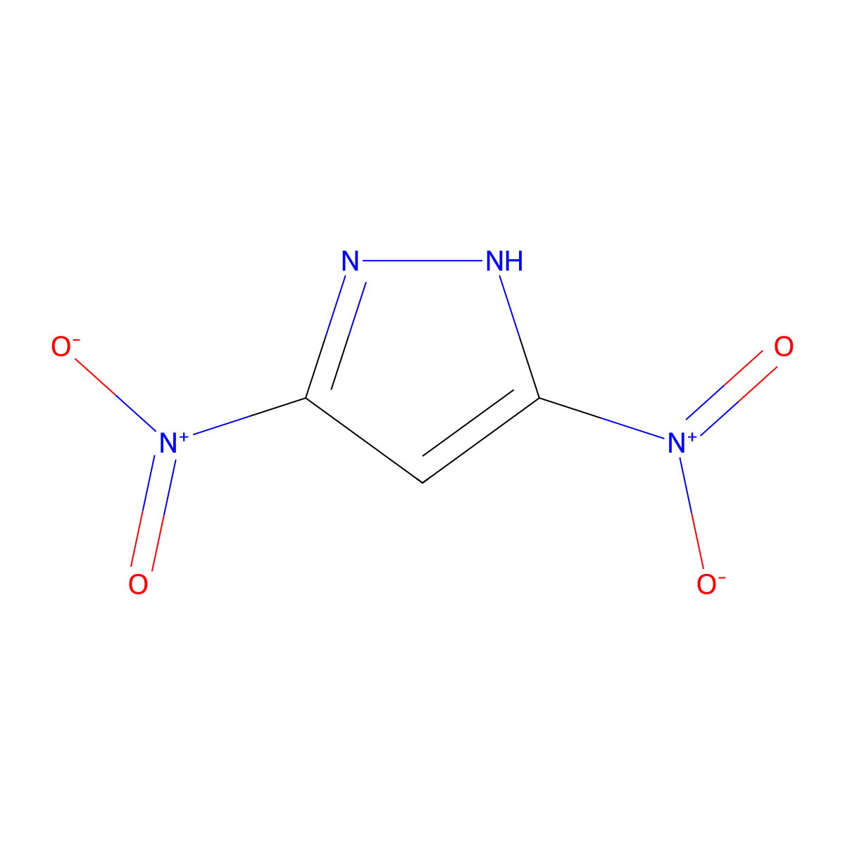 3,5-Dinitropyrazole molecular structure, CAS 38858-89-8