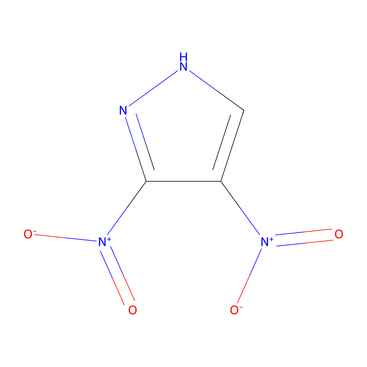 3,4-dinitro-1H-pyrazole molecular structure, CAS 38858-92-3