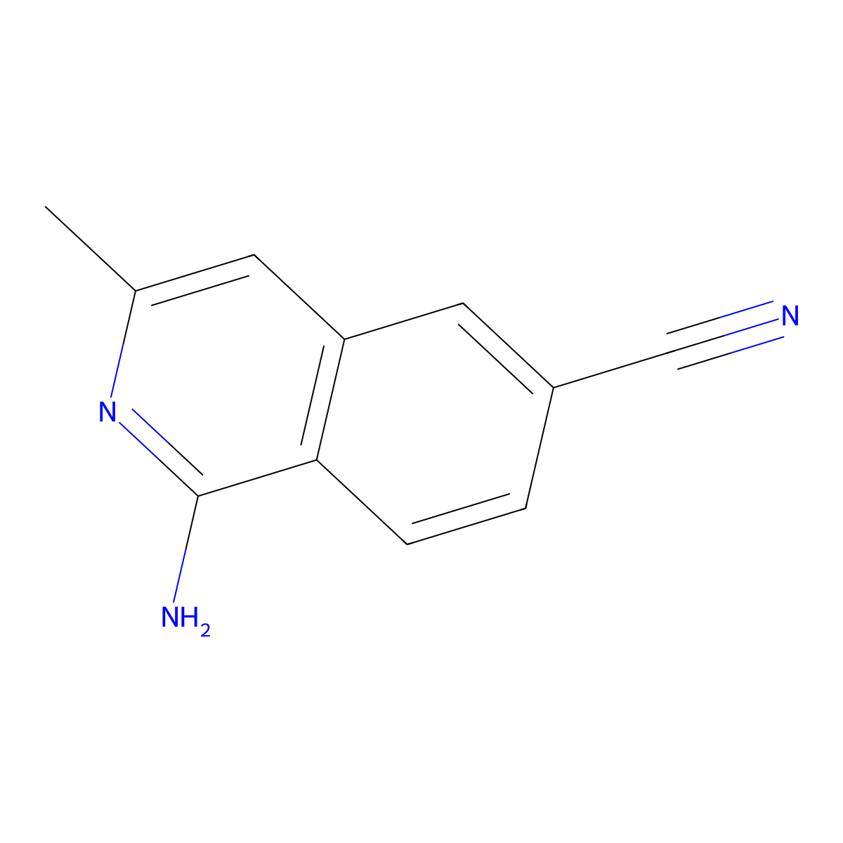 1-Amino-3-methylisoquinoline-6-carbonitrile molecular structure, CAS 388590-08-7