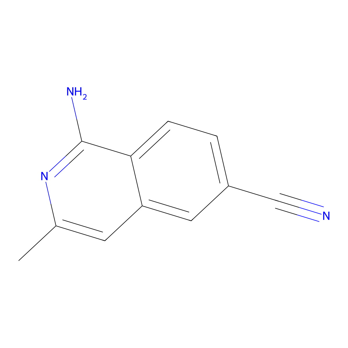 1-Amino-3-methylisoquinoline-6-carbonitrile molecular structure, CAS 388590-08-7