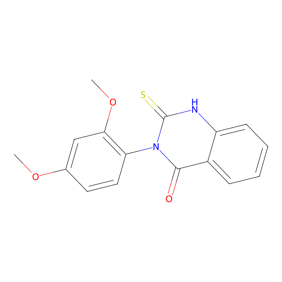 3-(2,4-dimethoxyphenyl)-2-thioxo-2,3-dihydroquinazolin-4(1H)-one molecular structure, CAS 388609-55-0