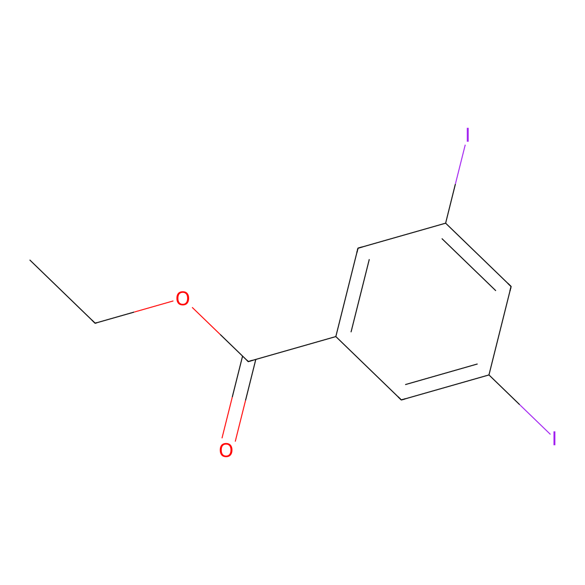 Ethyl 3,5-diiodobenzoate molecular structure, CAS 388613-52-3