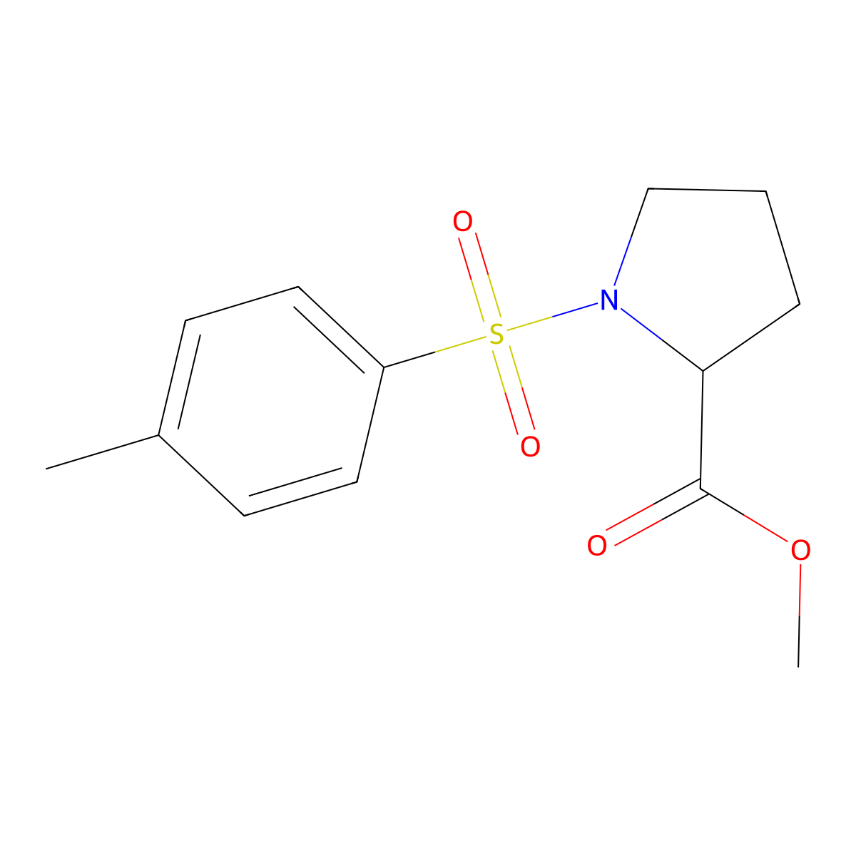 Methyl 1-(4-methylphenyl)sulfonylpyrrolidine-2-carboxylate molecular structure, CAS 388615-74-5