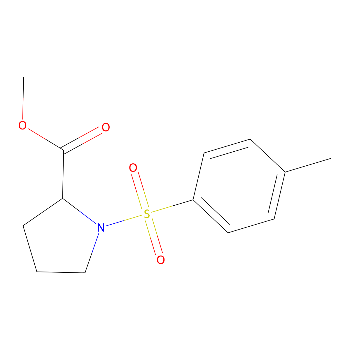 Methyl 1-(4-methylphenyl)sulfonylpyrrolidine-2-carboxylate molecular structure, CAS 388615-74-5