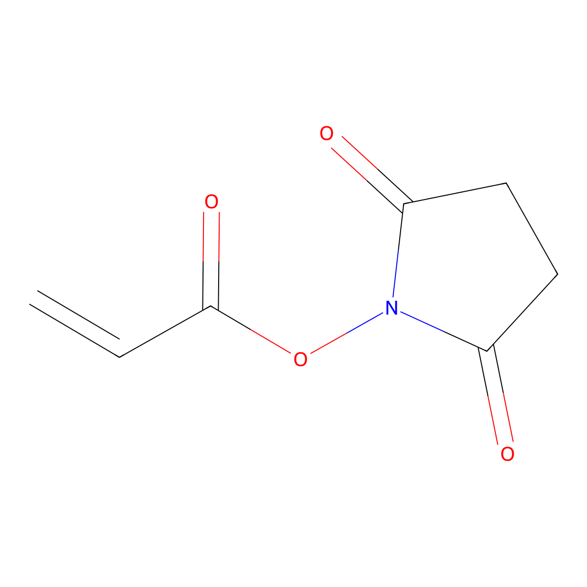 N-succinimidyl acrylate molecular structure, CAS 38862-24-7