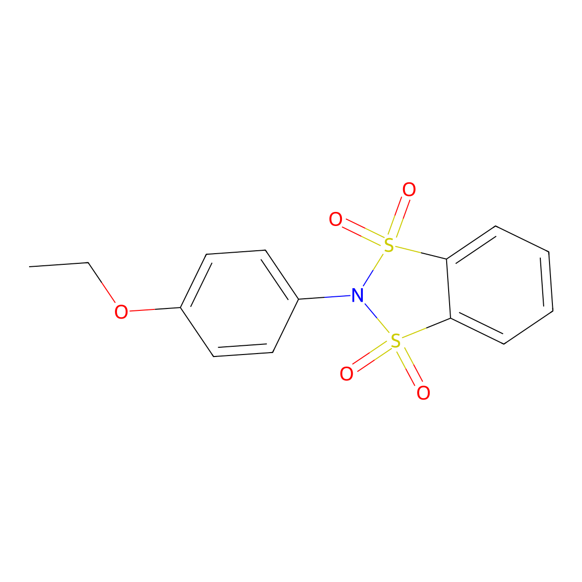 2-(4-Ethoxyphenyl)benzo[d][1,3,2]dithiazole 1,1,3,3-tetraoxide molecular structure, CAS 388621-22-5