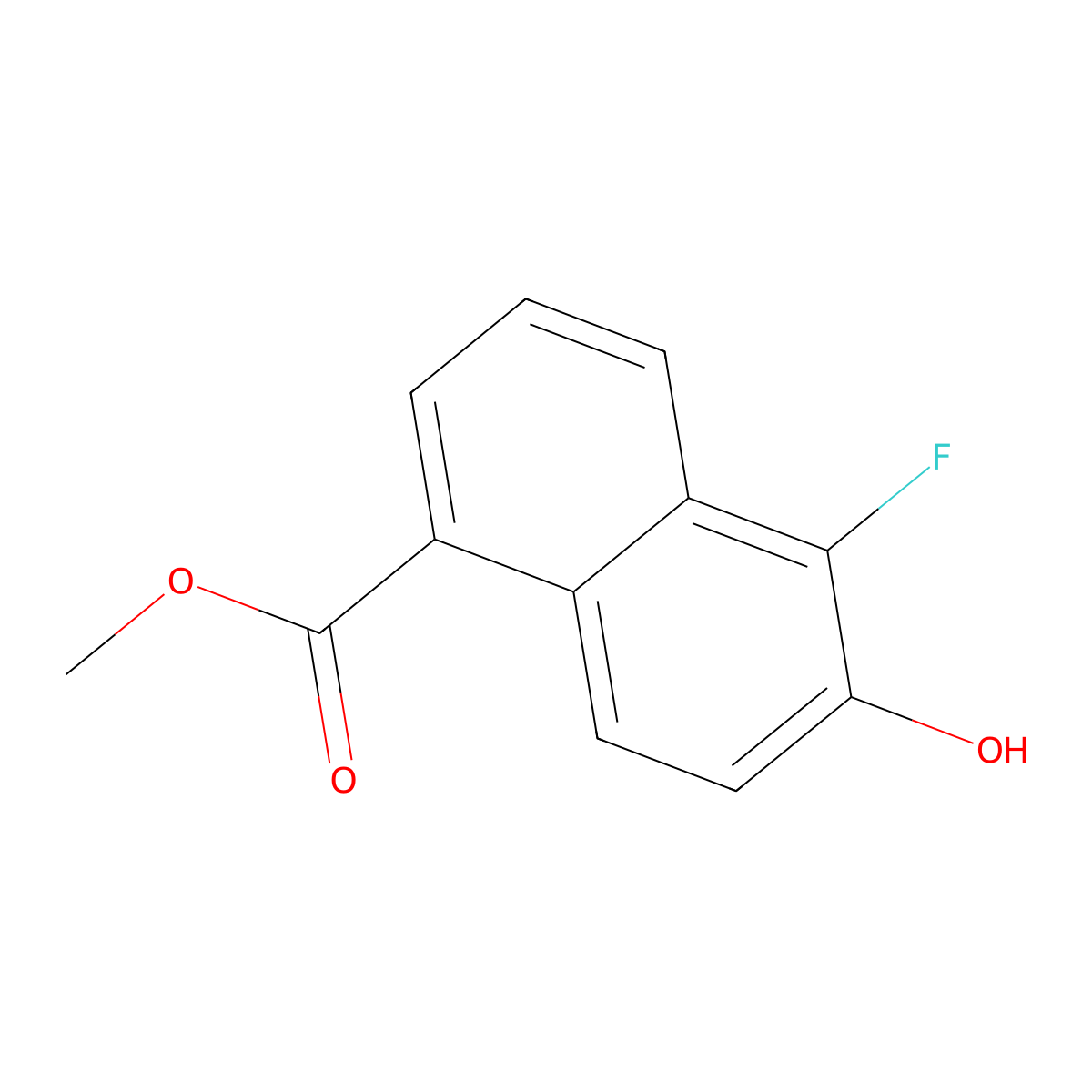 Methyl 5-fluoro-6-hydroxynaphthalene-1-carboxylate molecular structure, CAS 388622-47-7