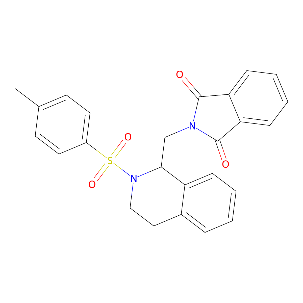 2-({2-[(4-methylphenyl)sulfonyl]-1,2,3,4-tetrahydro-1-isoquinolinyl}methyl)-1H-isoindole-1,3(2H)-dione molecular structure, CAS 388625-58-9