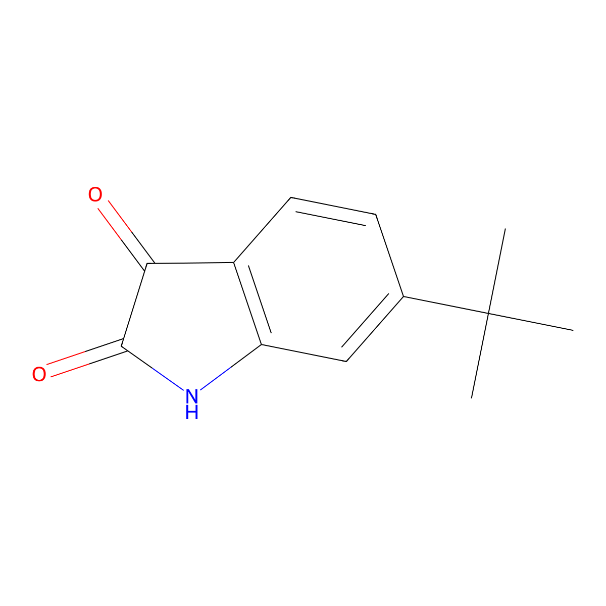 6-(tert-Butyl)indoline-2,3-dione molecular structure, CAS 388628-10-2