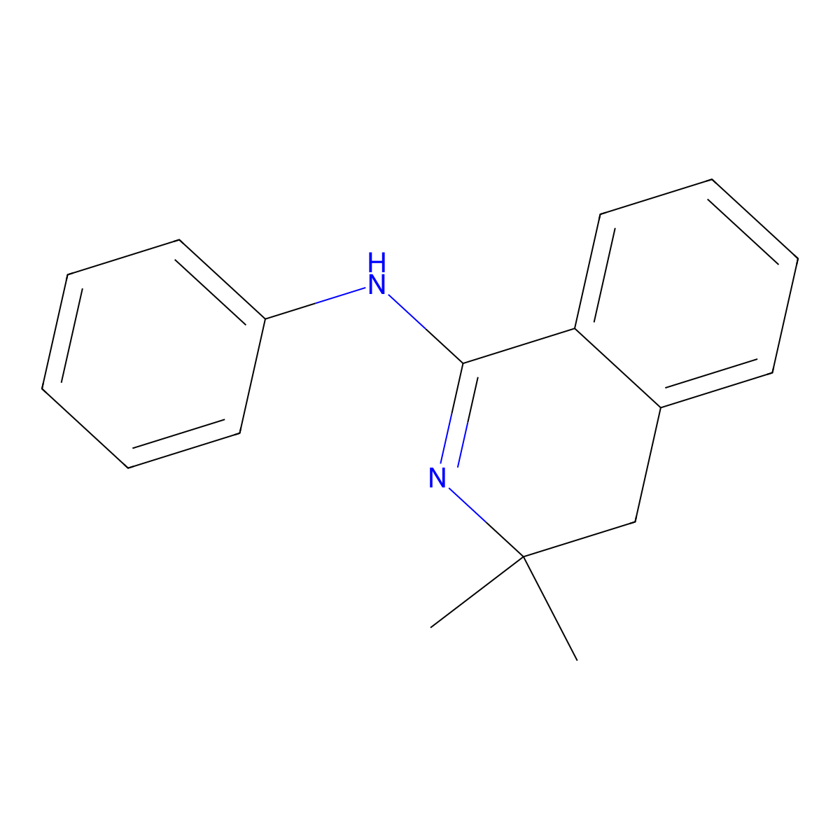 3,3-dimethyl-N-phenyl-4H-isoquinolin-1-amine molecular structure, CAS 388629-45-6