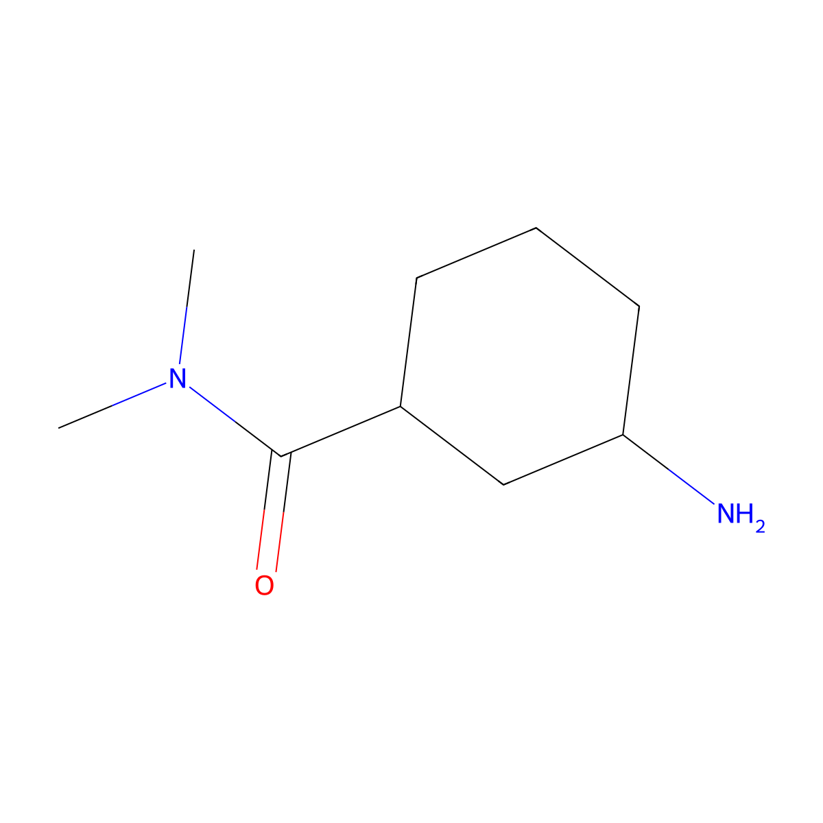 3-amino-N,N-dimethylcyclohexane-1-carboxamide molecular structure, CAS 388630-74-8