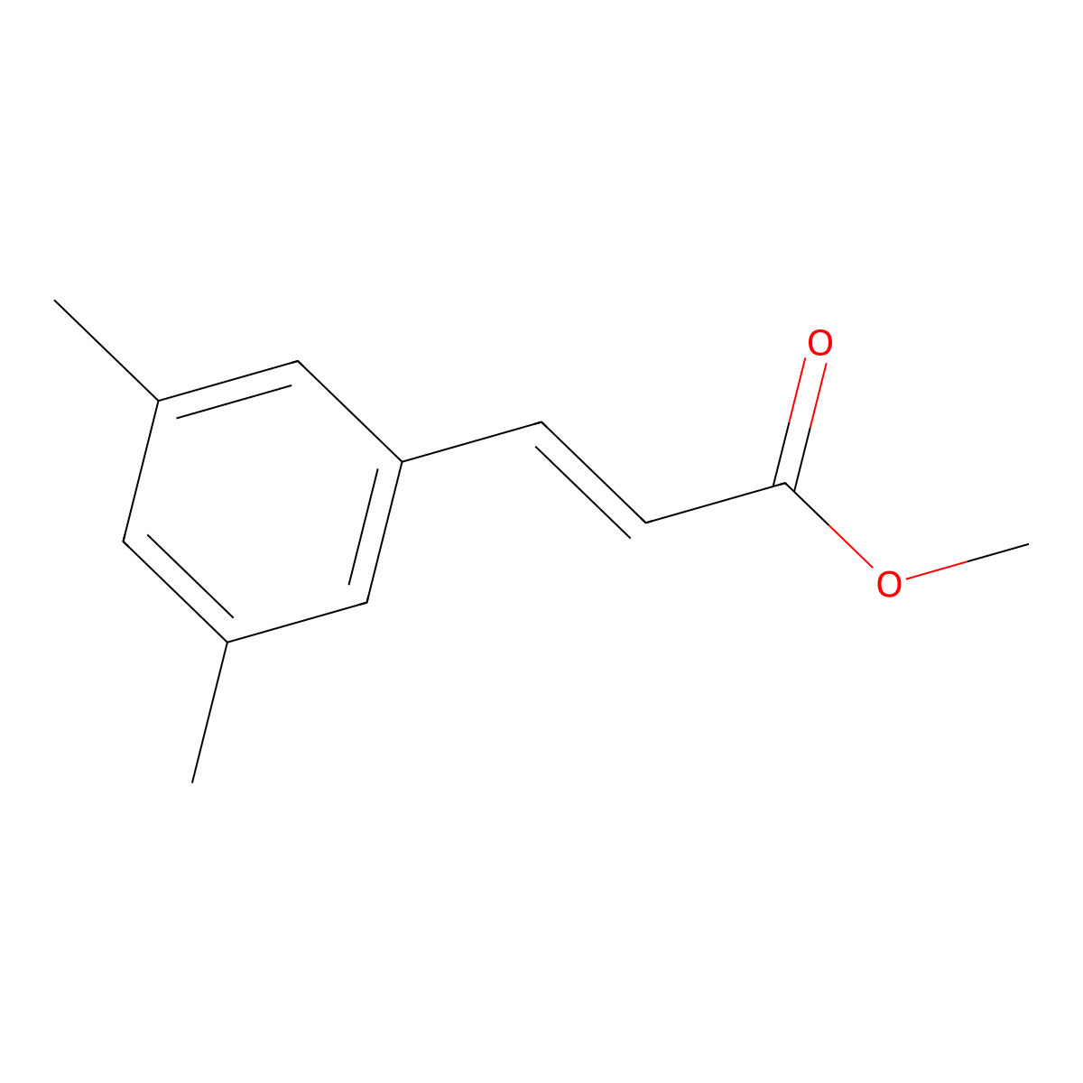 Methyl (2E)-3-(3,5-dimethylphenyl)prop-2-enoate molecular structure, CAS 388631-92-3