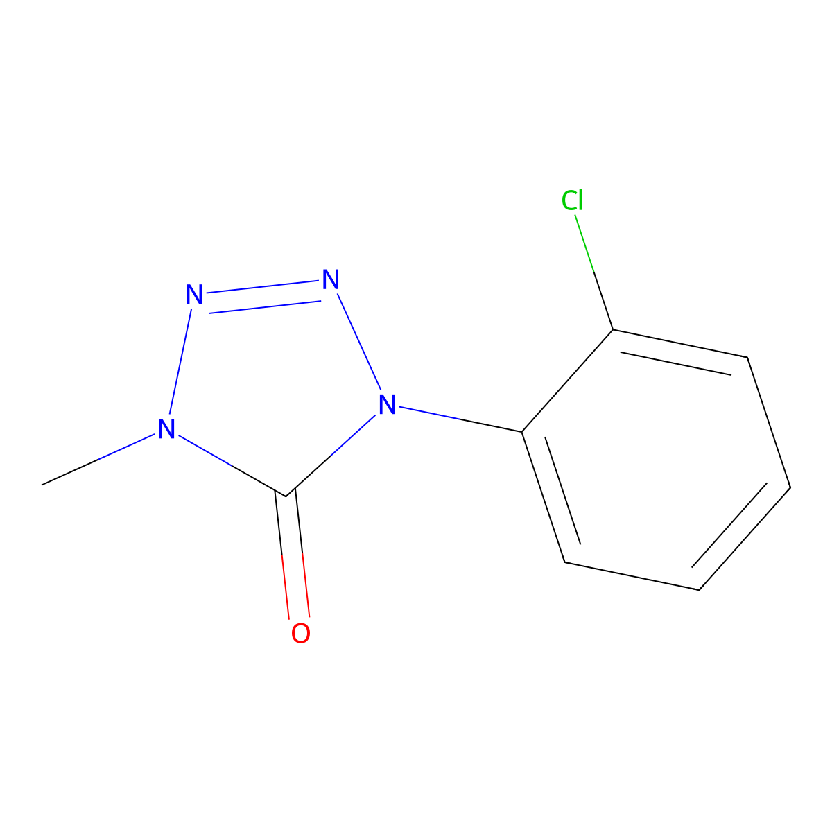 1-(2-Chlorophenyl)-4-methyl-1,4-dihydro-5H-tetrazol-5-one molecular structure, CAS 388632-50-6