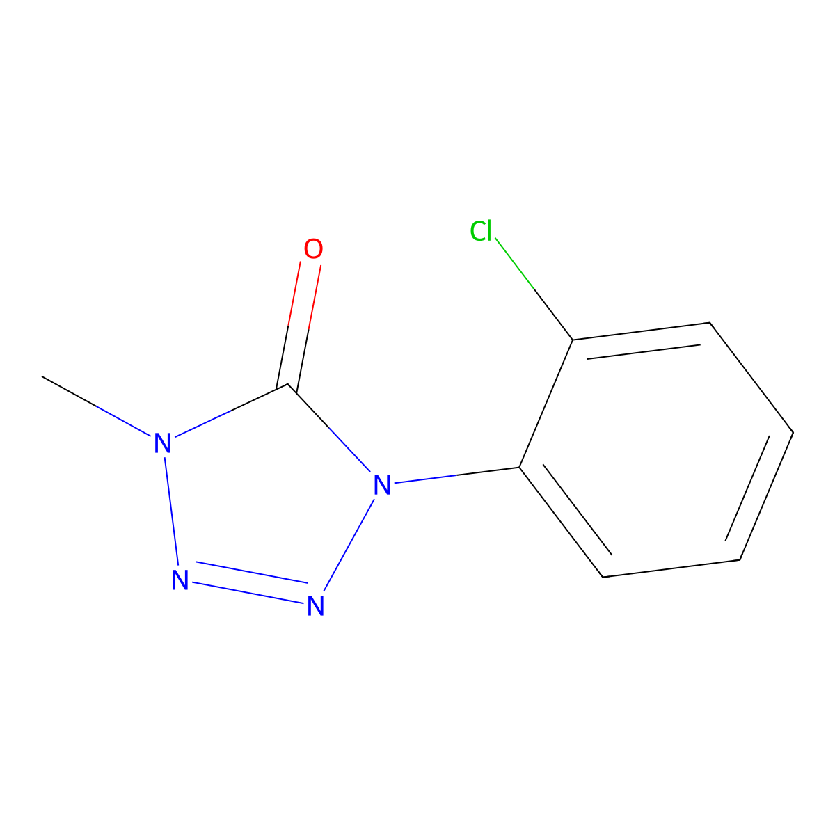 1-(2-Chlorophenyl)-4-methyl-1,4-dihydro-5H-tetrazol-5-one molecular structure, CAS 388632-50-6