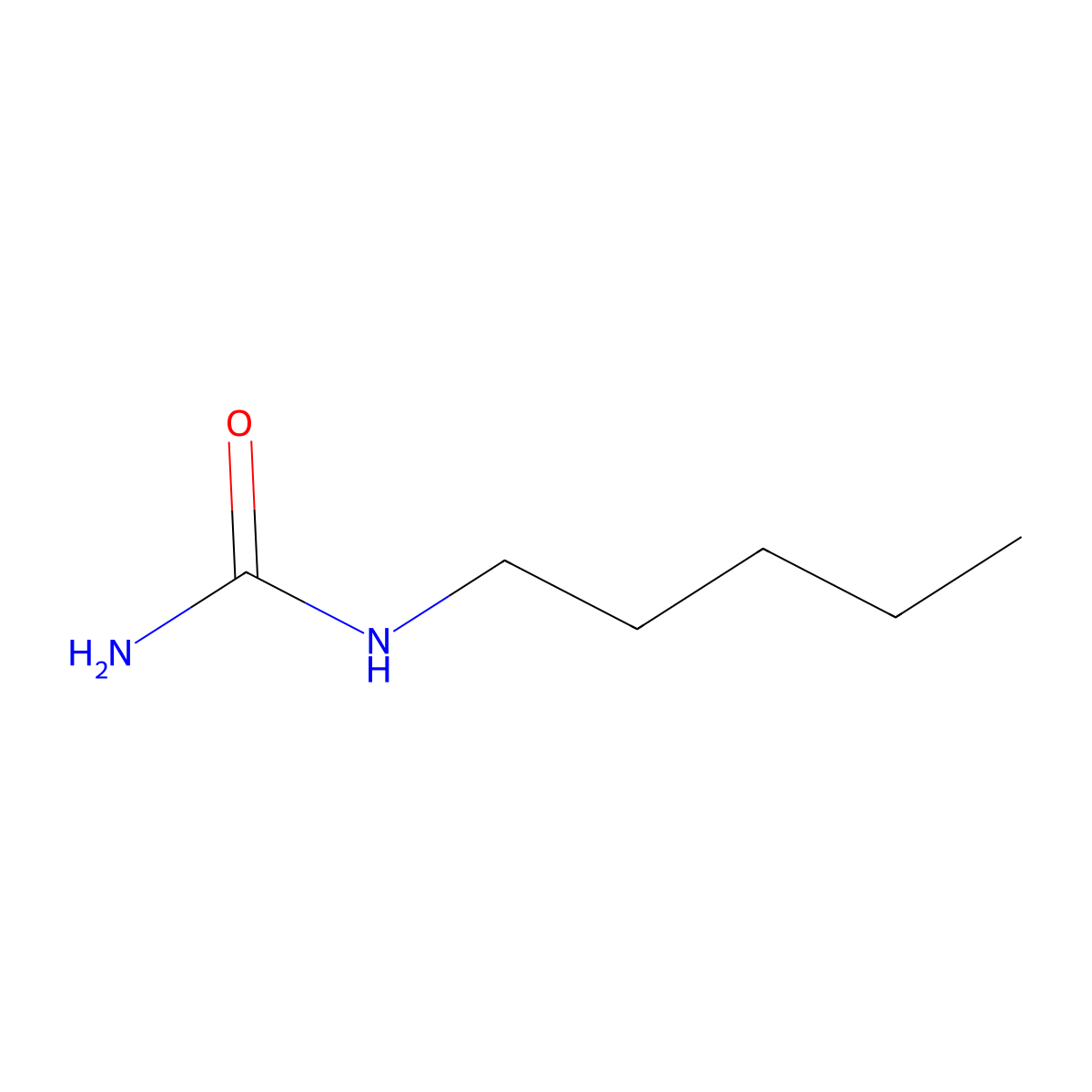 N-Amylurea molecular structure, CAS 38869-91-9