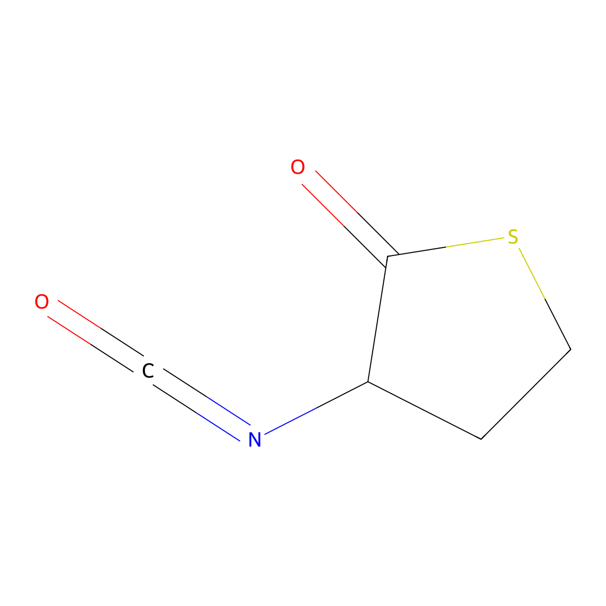 3-Isocyanatothiolan-2-one molecular structure, CAS 38869-93-1