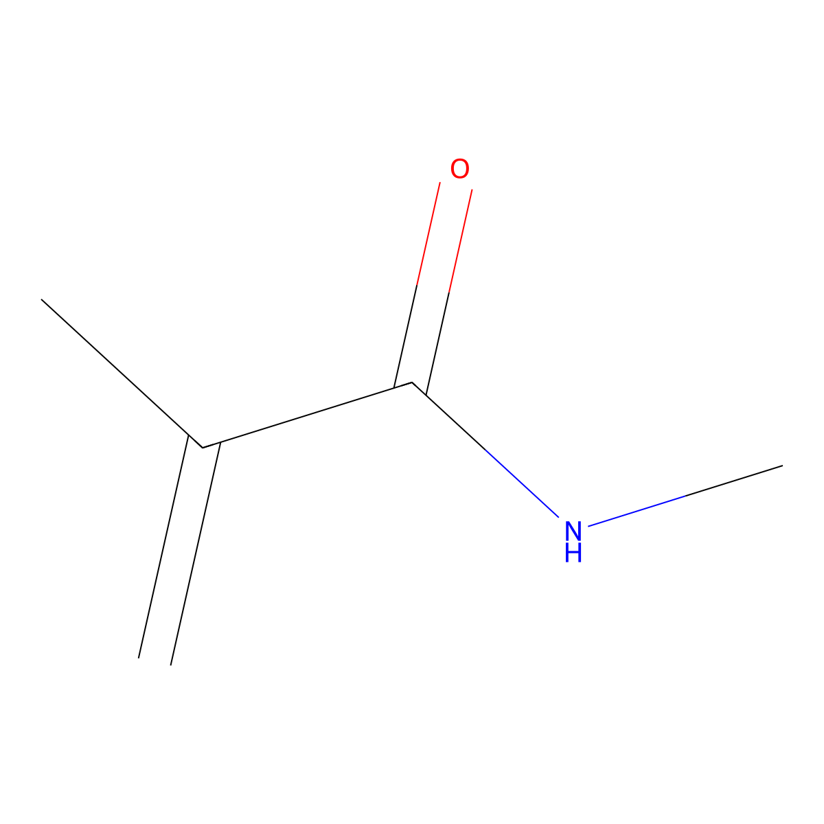 N-Methylmethacrylamide molecular structure, CAS 3887-02-3