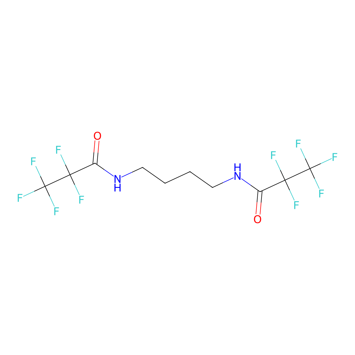 1,4-Diaminobutane di-PFP molecular structure, CAS 3887-49-8