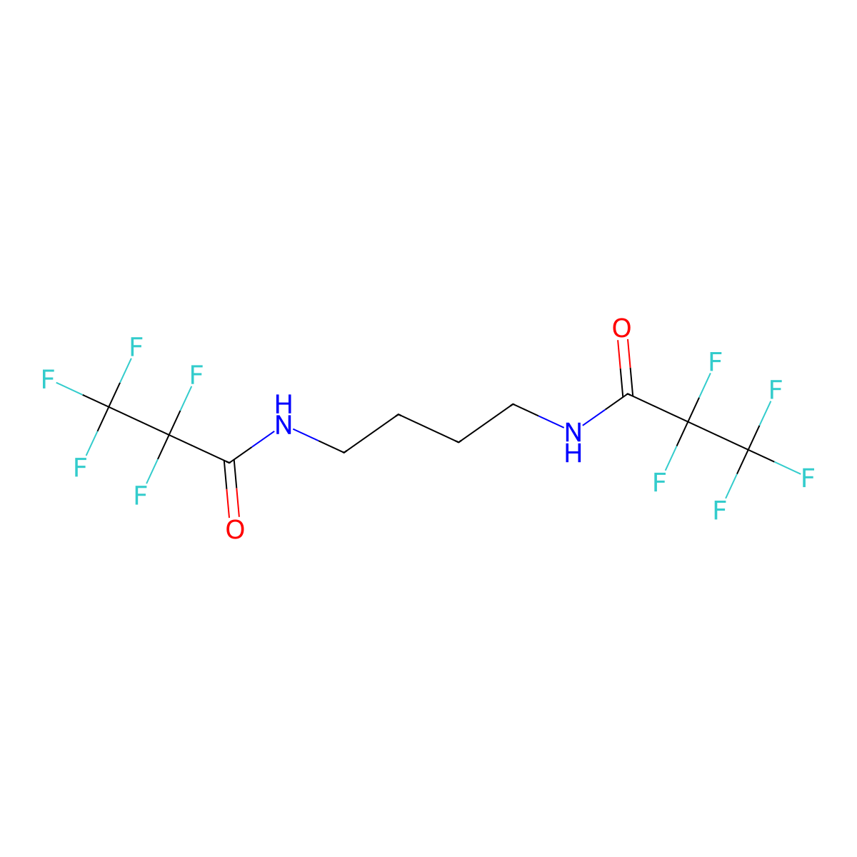 1,4-Diaminobutane di-PFP molecular structure, CAS 3887-49-8