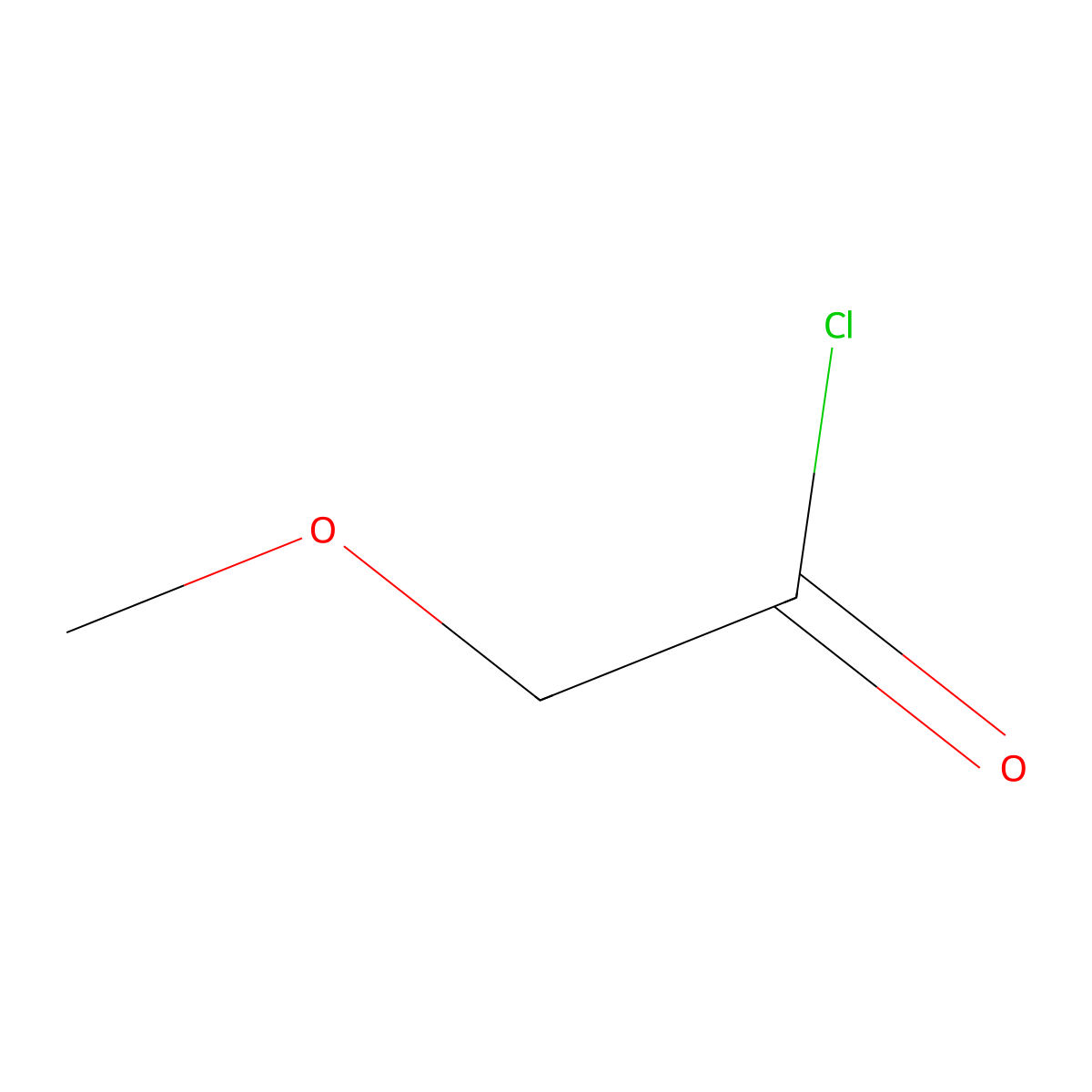 Methoxyacetyl chloride molecular structure, CAS 38870-89-2