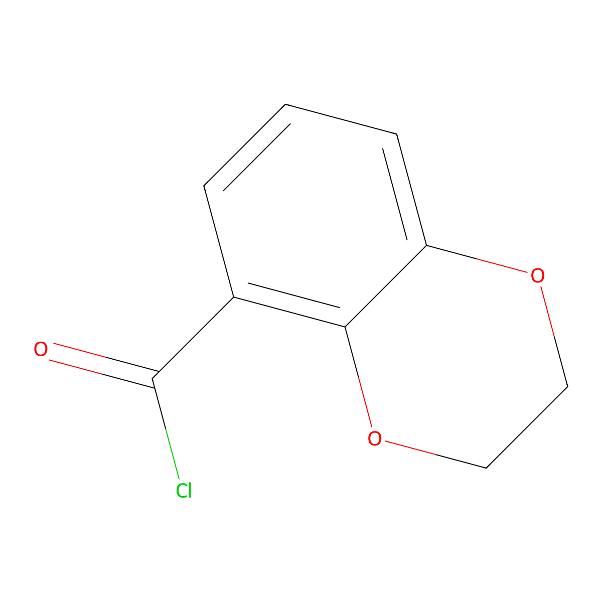 2,3-Dihydro-1,4-benzodioxine-5-carbonyl chloride molecular structure, CAS 38871-41-9