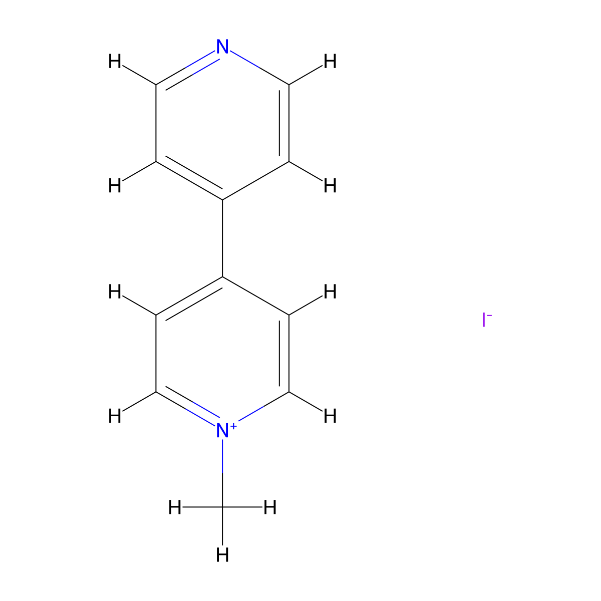 1-Methyl-4,4'-bipyridinium iodide molecular structure, CAS 38873-01-7