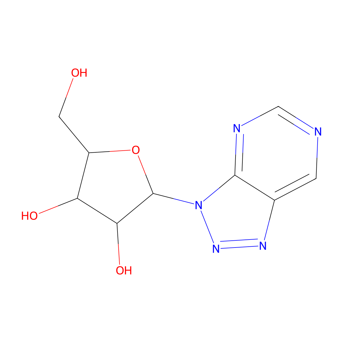 8-Azanebularine molecular structure, CAS 38874-46-3