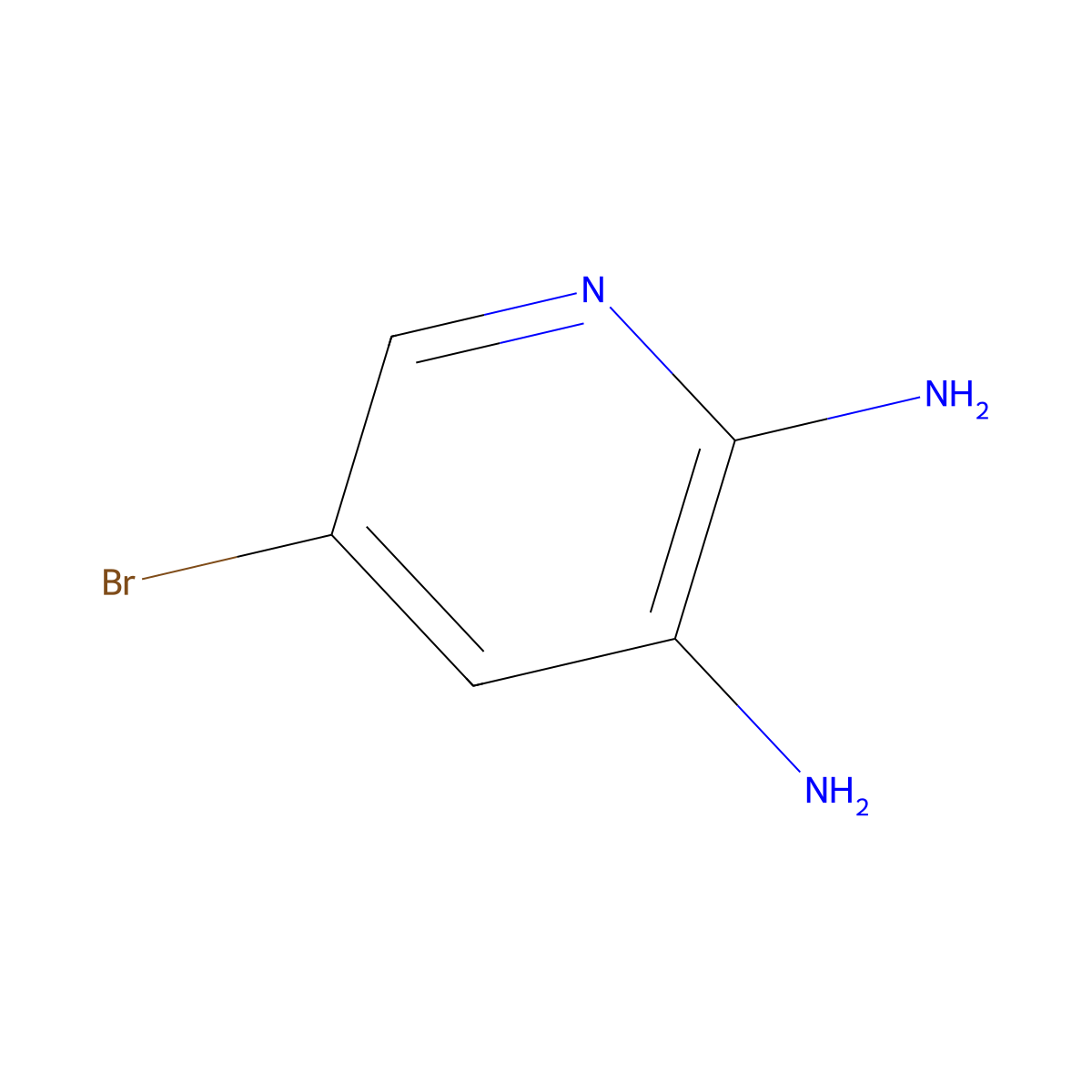 5-Bromopyridine-2,3-diamine molecular structure, CAS 38875-53-5