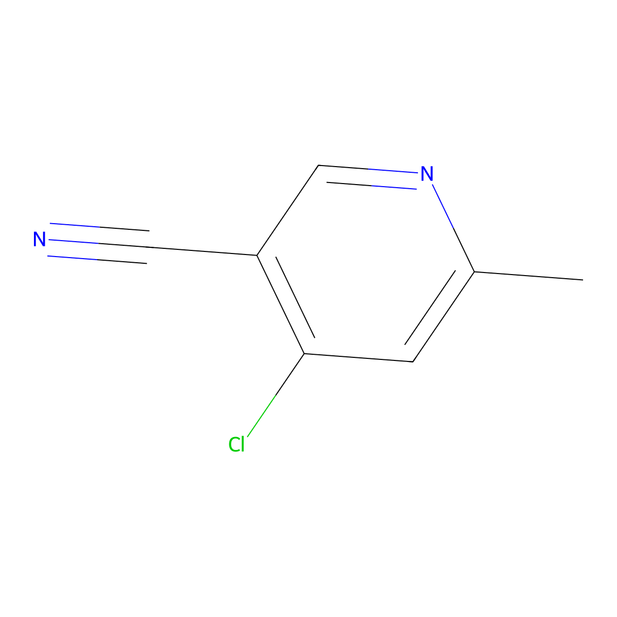 4-Chloro-6-methylpyridine-3-carbonitrile molecular structure, CAS 38875-76-2
